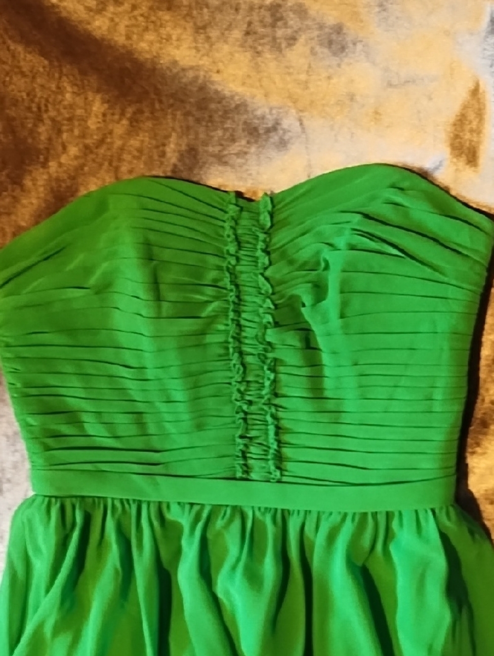 Alfred Angelo Strapless Green Chiffon Cocktail Dress Like New Size 6. Gorgeous. - Picture 6 of 14